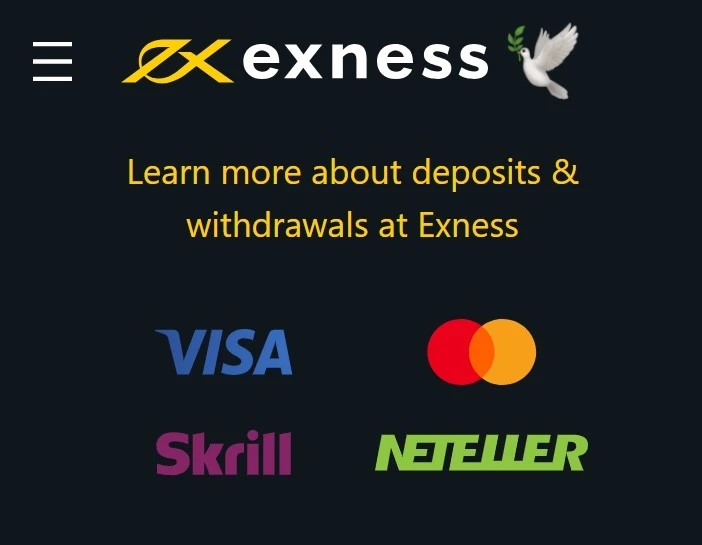 Available Exness Deposit Methods