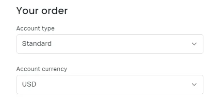 Account Type and Currency